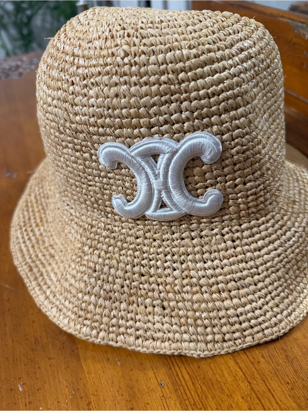 Celine' Straw Bucket Hat